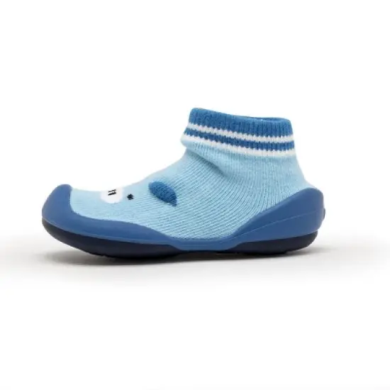 Komuello Baby Boy/ First Walk Sock Shoes Piglet Blue image {3}