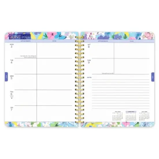 Browntrout 2024 Weekly/Monthly Planner 7.5"x7.125" Turnowsky House Flower Shop Foiled image {3}