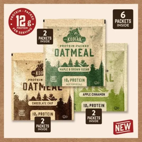 Kodiak Variety Pack Oatmeal Packets - 10.58oz / 6ct image {1}