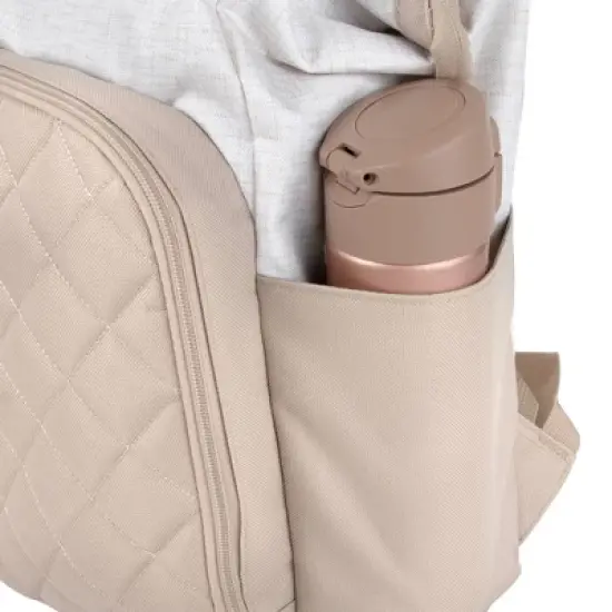 Baby Essentials Quilted Frame Diaper Backpack - Neutral image {9}