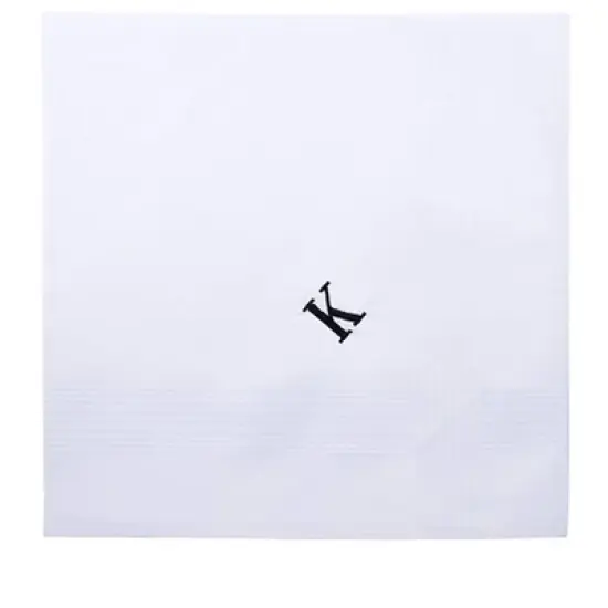 Men's Cotton Monogrammed Handkerchiefs Initial Letter Hanky image {9}