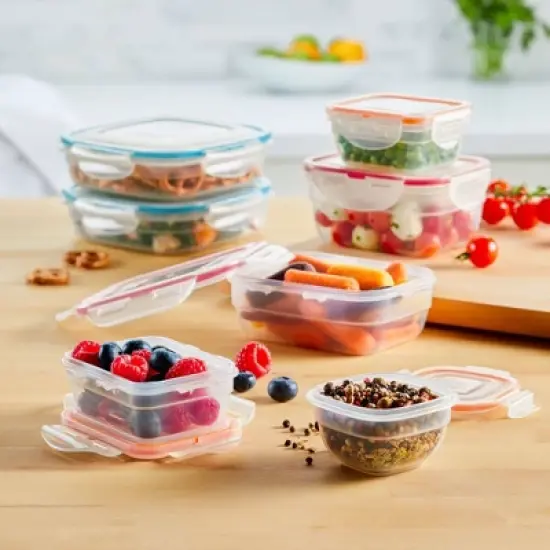 LocknLock Easy Essentials Color Mates Assorted Food Storage Container Set - 14pc image {5}