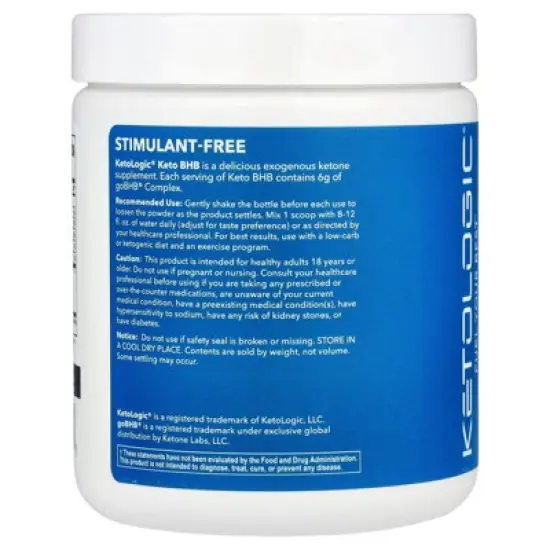 KetoLogic BHB Ketone Supplement (Patriot Pop, 30 Servings) - Suppresses Appetite, Increases Energy, Low Carb, Electrolytes, Beta-Hydroxybutyrate Salts image {2}