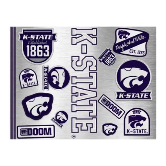 NCAA Kansas State Wildcats Varsity Thirst Water Bottle - 24oz: Stainless Steel, Plastic Lid image {1}