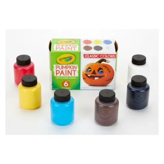 Crayola 6ct 2oz Pumpkin Paint Classic Colors image {1}