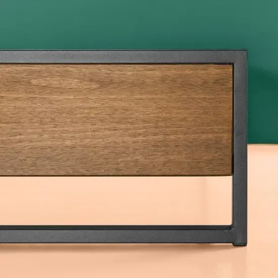 Suzanne Platform Bed Frame without Headboard Black - Zinus image {2}