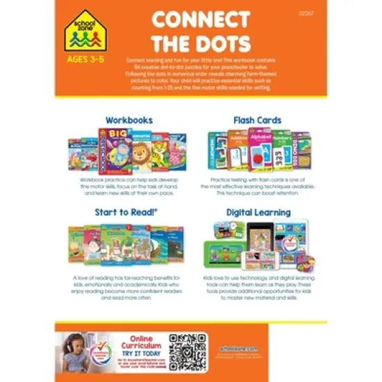 School Zone Connect the Dots Workbook - (Paperback) image {1}