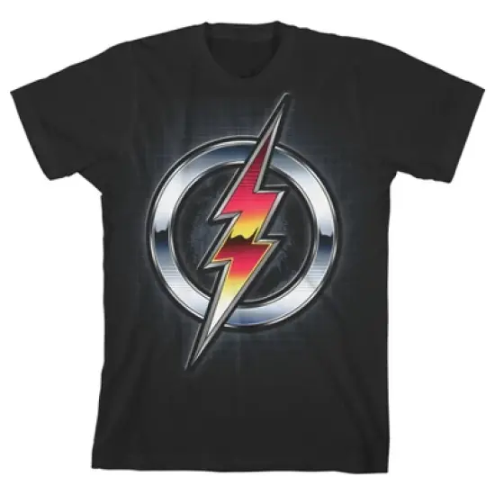 Flash Chrome Logo Black T-shirt Toddler Boy to Youth Boy image {4}