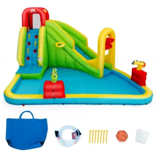 Costway Inflatable Water Slide Kids Bounce House Without Blower image {1}