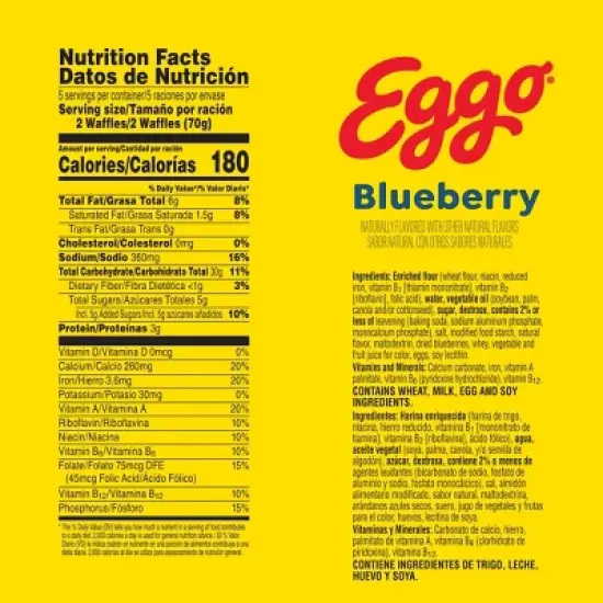 Eggo Frozen Waffles Blueberry - 12.3oz/10ct image {6}