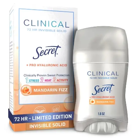 Secret Clinical Strength Invisible Solid Antiperspirant & Deodorant - Mandarin Fizz - 1.6oz image {11}