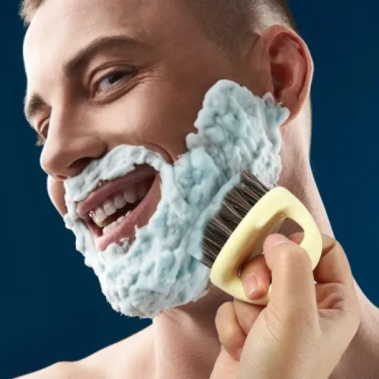 Unique Bargains Men's Pocket Bristles Face Beard Brush image {2}