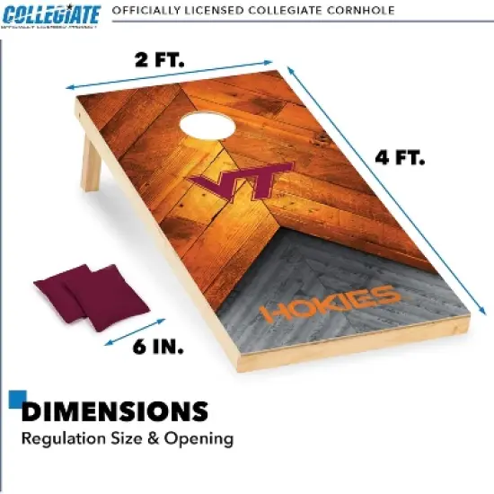 NCAA Virginia Tech Hokies 2'x4' Wood Cornhole Set image {5}