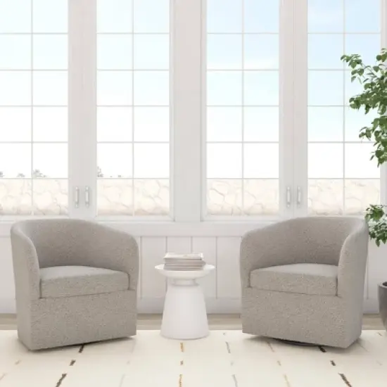 Rhea Swivel Chair in Boucle - Threshold&trade; image {6}