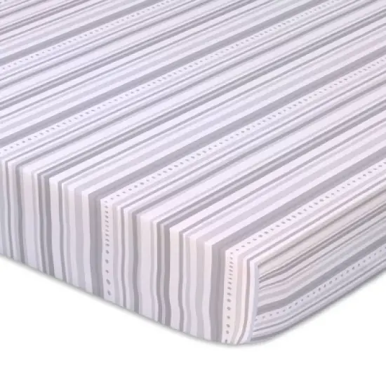 The Peanutshell Fitted Playard Sheets - Gray Elephant Walk - 2pk image {1}