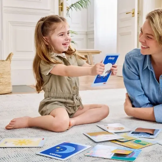 Melissa & Doug Ms. Rachel First Words Textured Sensory Flashcards Preschool Learning Toy: 30 Pieces for Memory and Emotional Skill Development image {1}