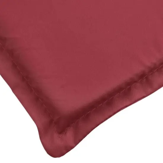 vidaXL Sun Lounger Cushion Wine Red Oxford fabric 78.7 x 23.6 in image {5}