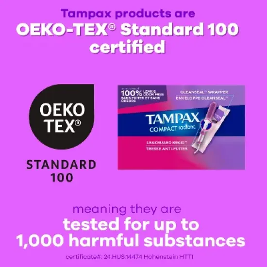 Tampax Compact Radiant Multipack Regular/Super Absorbency Unscented Plastic Tampons - 28ct image {8}