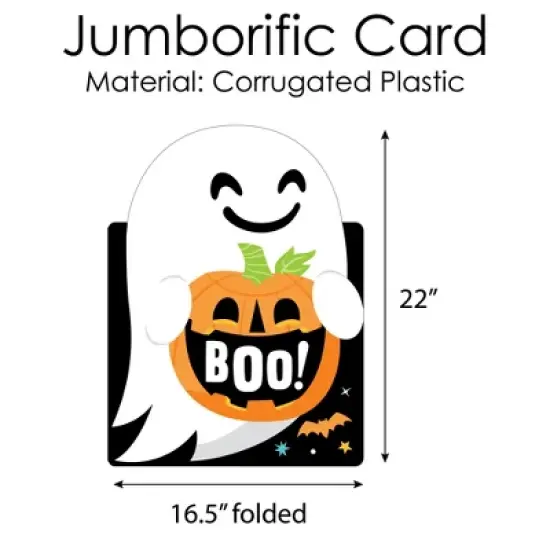 Big Dot of Happiness You've Been Booed - Ghost Halloween Giant Greeting Card - Big Shaped Jumborific Card - 16.5 x 22 inches image {3}