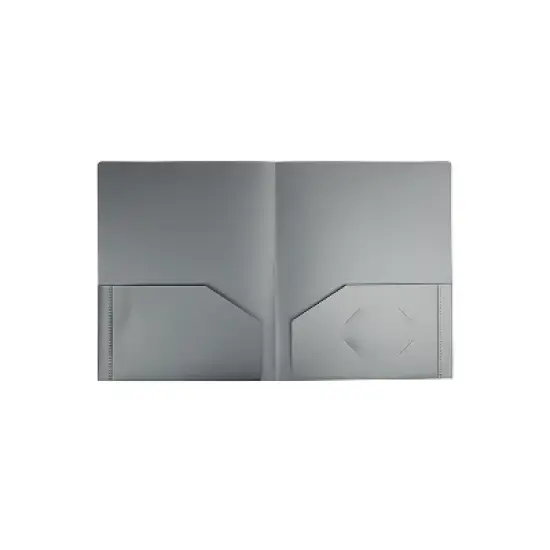 JAM Paper 2-Pocket Heavy Duty Folders Silver 108/Pack (383Hsib) 383HSIB image {1}