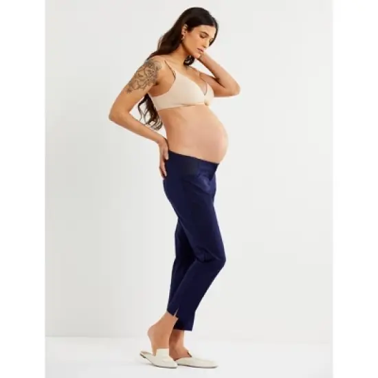 Curie Side Panel Slim Ankle Maternity Pant | A Pea in the Pod image {6}