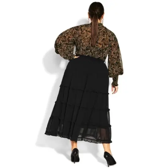 Women's Plus Size Claire Skirt - black | CITY CHIC image {3}