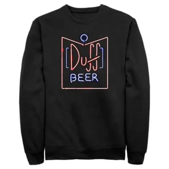 Men's The Simpsons Duff Beer Neon Sign Sweatshirt image {3}