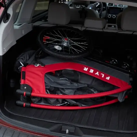 Radio Flyer Duoflex Bike Trailer to Stroller - Gray/Red/Black image {14}