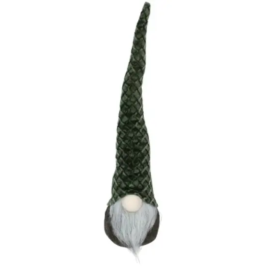 Northlight Pointy Hat Gnome Christmas Decoration - 18" - Dark Green image {1}