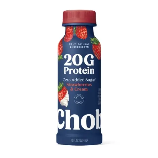 Chobani 20g Protein Strawberries and Cream Yogurt Drink - 20g Protein 10 fl oz image {5}