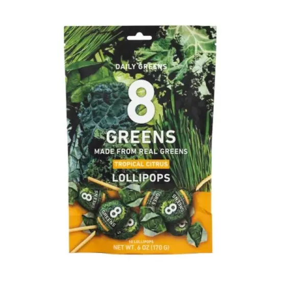 8Greens Lollipops Citrus Flavor Dietary Supplement - 10ct image {2}