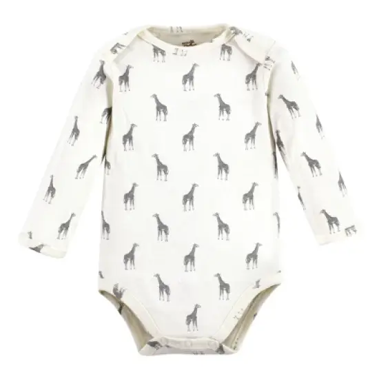 Touched by Nature Infant Boy Organic Cotton Long-Sleeve Bodysuits, Boy Safari image {6}