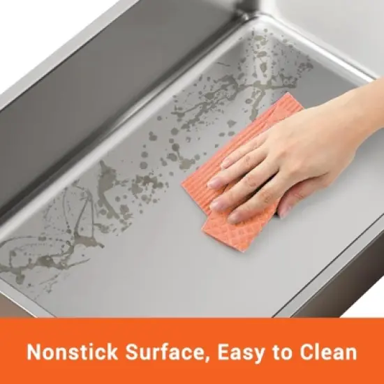 Cat Litter Box Enclosure with Lid for All Cats, High Sided Stainless Steel Litter Tray, Anti-Leaking, Covered Litter Box Cat Toilet image {3}