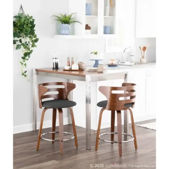 Set of 2 Cosini Upholstered Counter Height Barstools - Lumisource image {8}
