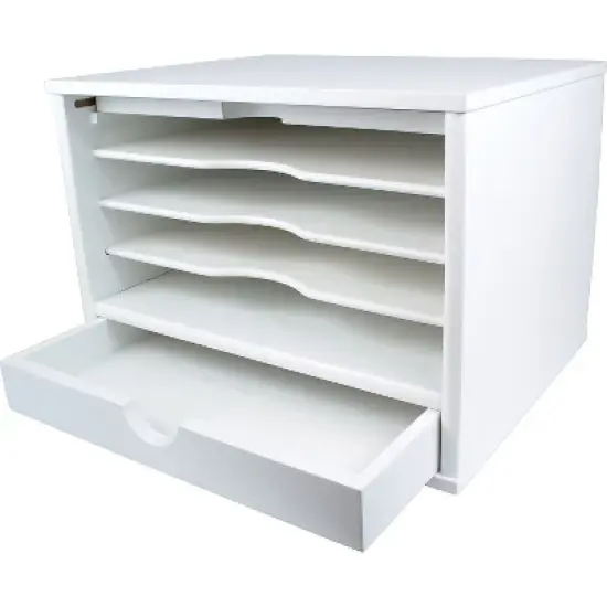 Victor Technology LLC Desktop Organizer 4 Shelf Drwr 13-1/4"x10-1/2"x9-2/5" WE W4720 image {1}