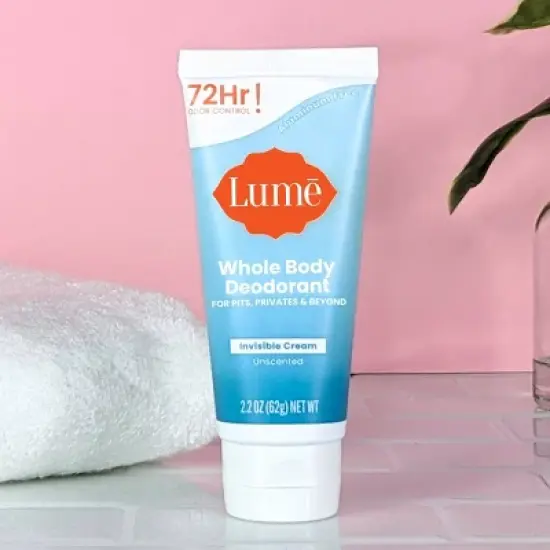 Lume Whole Body Invisible Cream Tube Deodorant - Unscented - 2.2oz image {2}