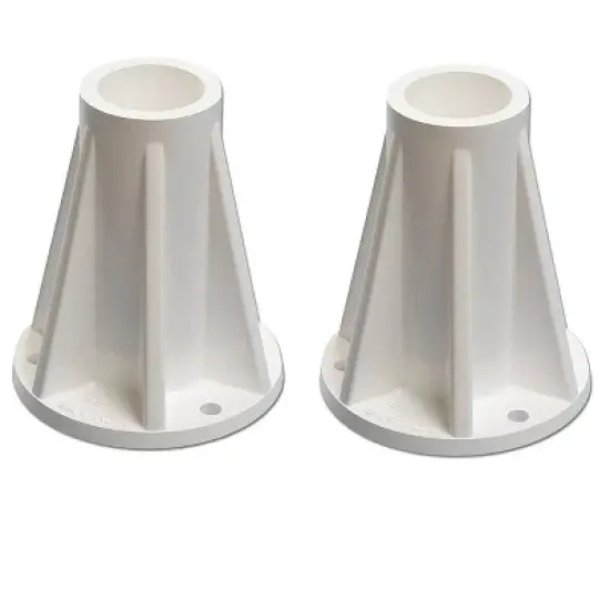 Saftron Polymer 6 Inch Pool Handrails and Ladders Surface Mounting Base (2 Pack) image {7}