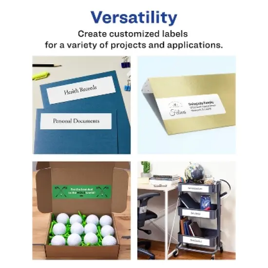 Avery Matte White Rectangle Labels, 11" x 4.25" image {3}