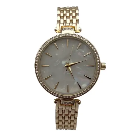 Olivia Pratt Delicate Rhinestone and Chrome Face Women Watch image {5}