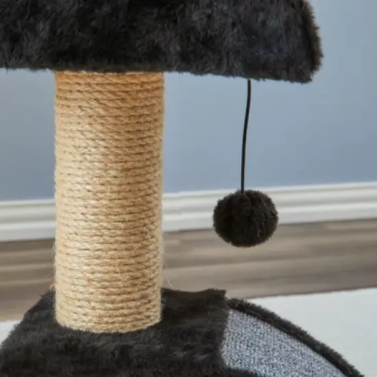 Two by Two Memphis - Black Scratching Post Cat Furniture - 13.8 in. Tall image {3}