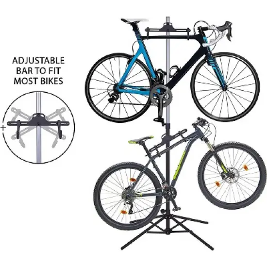 RaxGo Two Bike Rack, Freestanding Garage Storage Vertical Stand image {2}