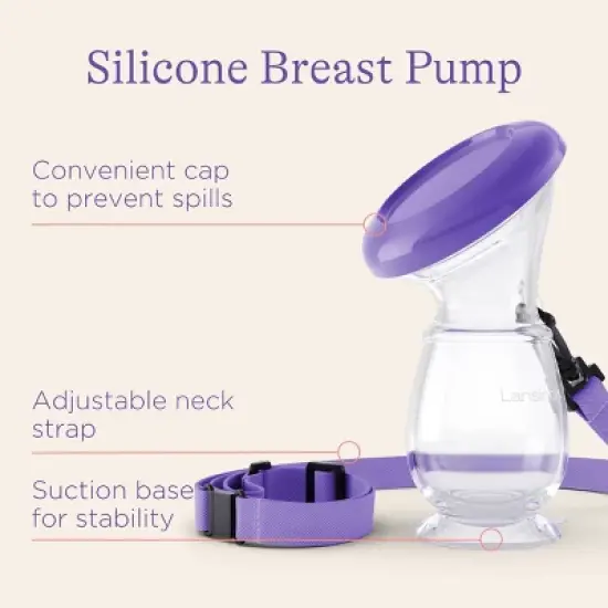 Lansinoh Silicone Manual Breast Pump for Breastfeeding Moms image {3}