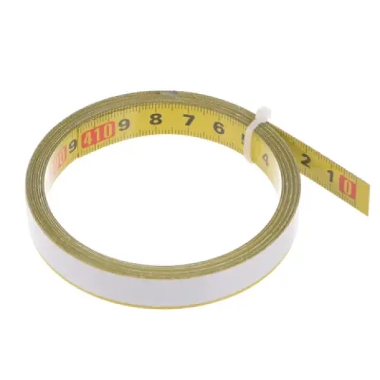Unique Bargains Steel Right to Left Read Sticky Metric Tape Measure Yellow image {5}