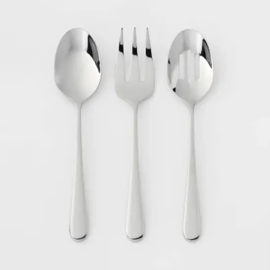 3pc Harrington Serve Set Silver - Threshold&trade; image {3}