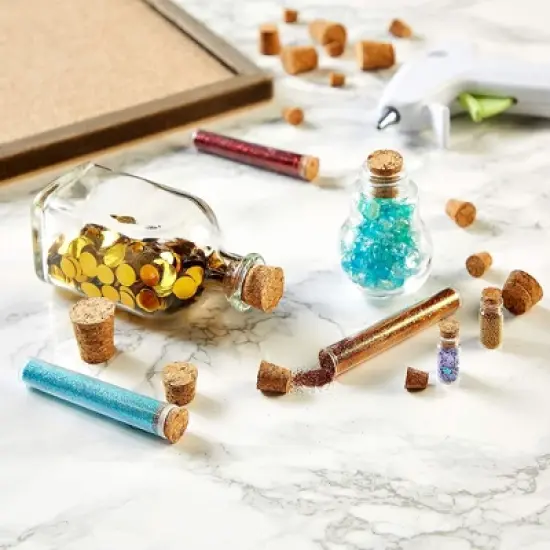 Juvale 80-Pcs Small Cork Stoppers Assorted Sizes - Mini Tapered Cork Plugs for Wine Bottles, Salt and Pepper Shakers, Crafts image {2}