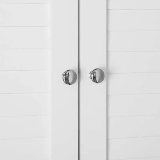 Louis Bathroom Space Saver with Shutter Style Doors White - Teamson Home image {3}