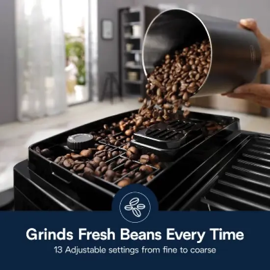 DeLonghi Magnifica Start Automatic Coffee and Espresso Machine with Milk Frother for Hot and Iced Lattes, Coffee and More ECAM22022B image {3}