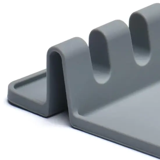 Cheer Collection Heat Resistant Spoon Rest (Gray) image {4}