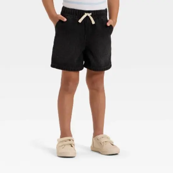 Toddler Boys' Pull-On Denim Shorts - Cat & Jack&trade; Black image {3}