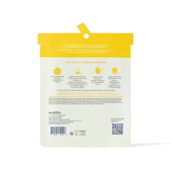 Avatara Mango Boba Hydrogel Face Mask - 1.05oz image {1}